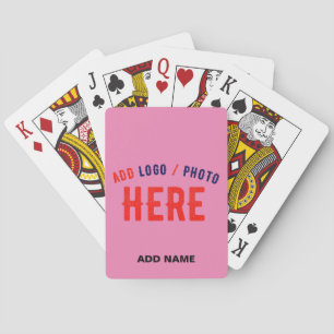 STYLISH MODERN CUSTOMIZABLE PINK VERIFIED BRANDED POKER CARDS