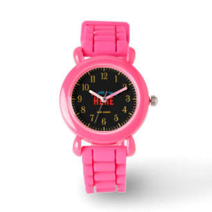 STYLISH MODERN CUSTOMIZABLE PINK VERIFIED BRANDED WATCH