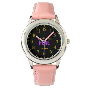 STYLISH MODERN CUSTOMIZABLE PINK VERIFIED BRANDED WATCH