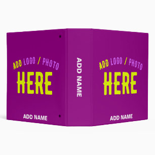 STYLISH MODERN CUSTOMIZABLE PURPLE VERIFIED BRAND 3 RING BINDER
