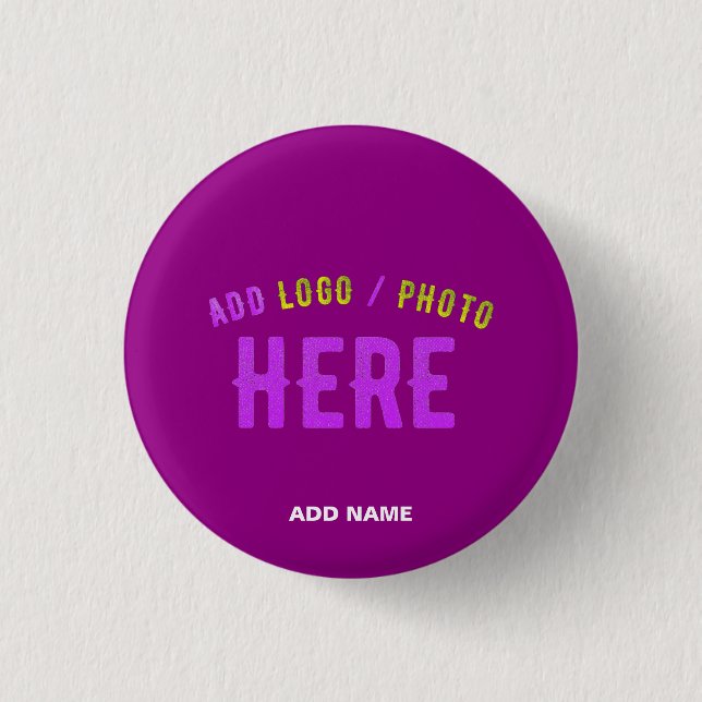 STYLISH MODERN CUSTOMIZABLE PURPLE VERIFIED BRAND BUTTON (Front)