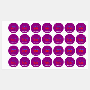 STYLISH MODERN CUSTOMIZABLE PURPLE VERIFIED BRAND KIDS' LABELS