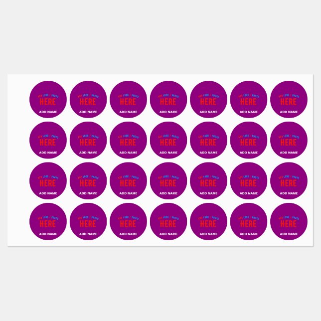 STYLISH MODERN CUSTOMIZABLE PURPLE VERIFIED BRAND KIDS' LABELS (Sheet)