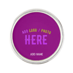 STYLISH MODERN CUSTOMIZABLE PURPLE VERIFIED BRAND LAPEL PIN