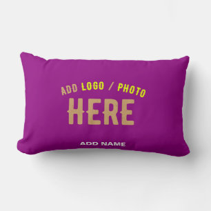 STYLISH MODERN CUSTOMIZABLE PURPLE VERIFIED BRAND LUMBAR PILLOW