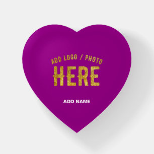 STYLISH MODERN CUSTOMIZABLE PURPLE VERIFIED BRAND PAPERWEIGHT