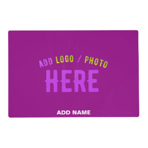 STYLISH MODERN CUSTOMIZABLE PURPLE VERIFIED BRAND PLACEMAT