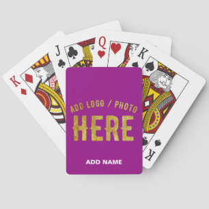 STYLISH MODERN CUSTOMIZABLE PURPLE VERIFIED BRAND POKER CARDS