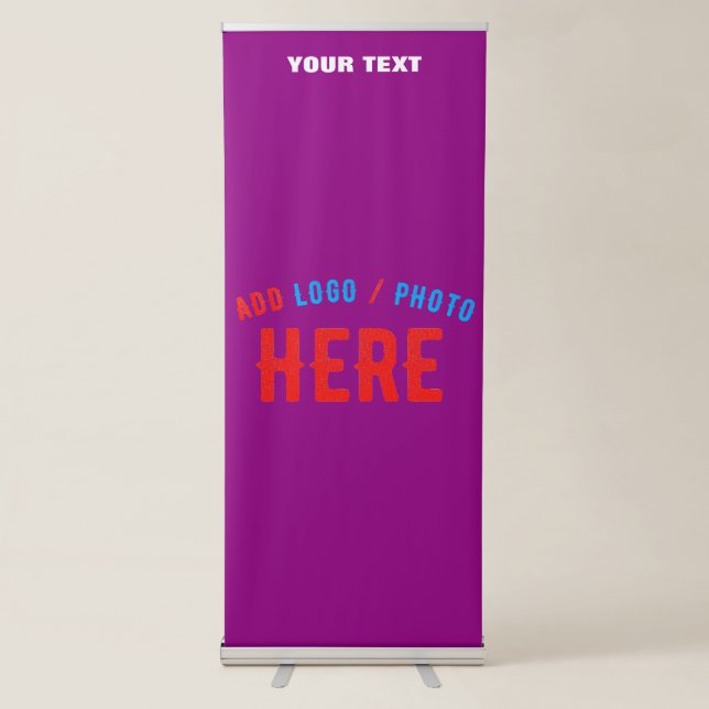 STYLISH MODERN CUSTOMIZABLE PURPLE VERIFIED BRAND RETRACTABLE BANNER (Front)