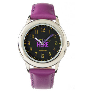 STYLISH MODERN CUSTOMIZABLE PURPLE VERIFIED BRAND WATCH