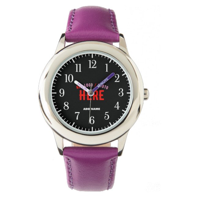 STYLISH MODERN CUSTOMIZABLE PURPLE VERIFIED BRAND WATCH (Front)