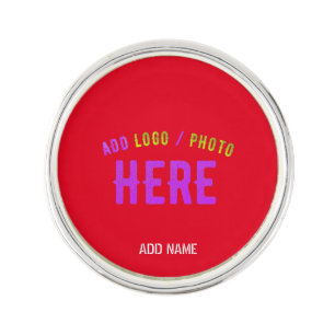STYLISH MODERN CUSTOMIZABLE RED VERIFIED BRANDED LAPEL PIN