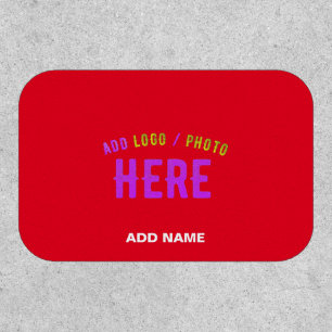 STYLISH MODERN CUSTOMIZABLE RED VERIFIED BRANDED PATCH