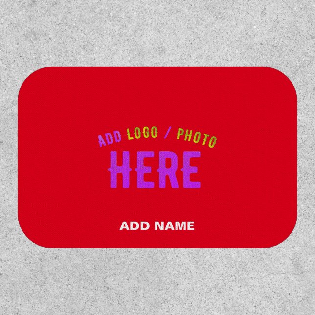 STYLISH MODERN CUSTOMIZABLE RED VERIFIED BRANDED PATCH (Front)