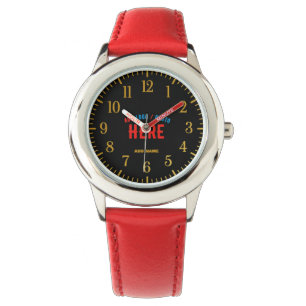 STYLISH MODERN CUSTOMIZABLE RED VERIFIED BRANDED WATCH