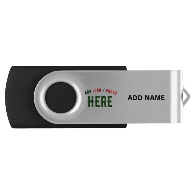 STYLISH MODERN CUSTOMIZABLE SILVERY VERIFIED BRAND FLASH DRIVE (Front)