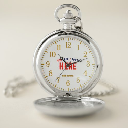 STYLISH MODERN CUSTOMIZABLE SILVERY VERIFIED BRAND POCKET WATCH