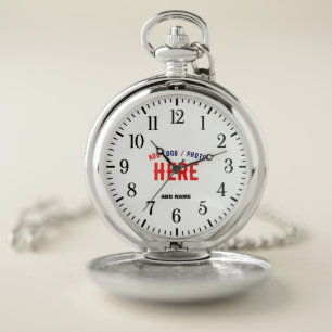 STYLISH MODERN CUSTOMIZABLE SILVERY VERIFIED BRAND POCKET WATCH