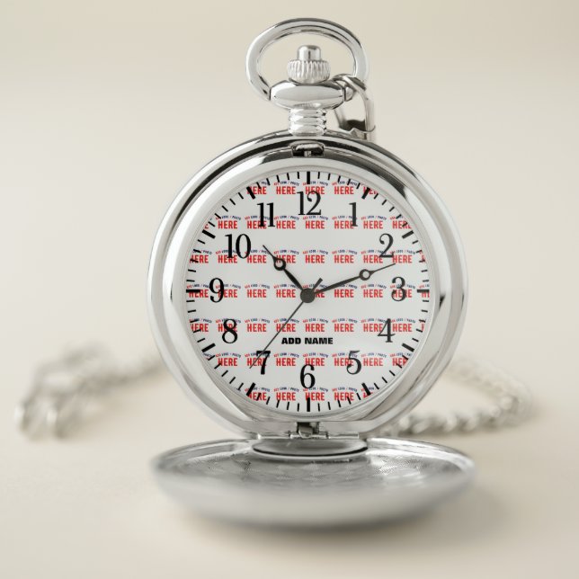 STYLISH MODERN CUSTOMIZABLE SILVERY VERIFIED BRAND POCKET WATCH (Inside)