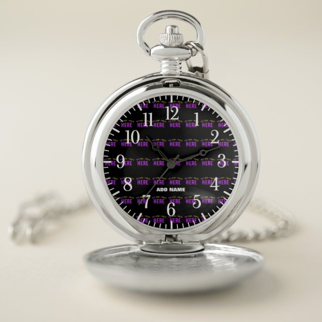 STYLISH MODERN CUSTOMIZABLE SILVERY VERIFIED BRAND POCKET WATCH (Inside)