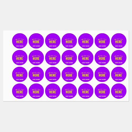 STYLISH MODERN CUSTOMIZABLE VIOLET VERIFIED BRAND KIDS LABELS