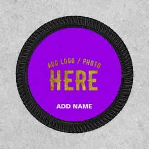 STYLISH MODERN CUSTOMIZABLE VIOLET VERIFIED BRAND PATCH