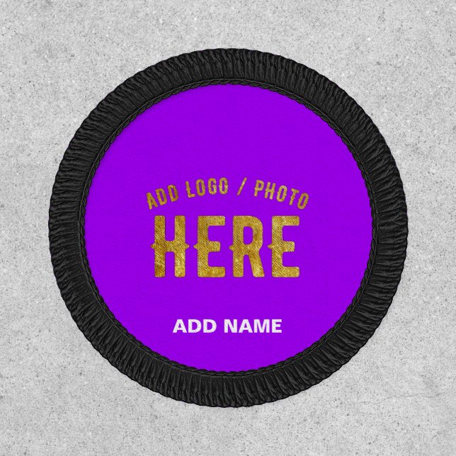 STYLISH MODERN CUSTOMIZABLE VIOLET VERIFIED BRAND PATCH (Front)