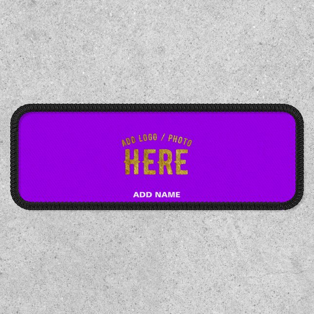 STYLISH MODERN CUSTOMIZABLE VIOLET VERIFIED BRAND PATCH (Front)