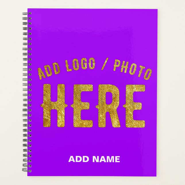 STYLISH MODERN CUSTOMIZABLE VIOLET VERIFIED BRAND PLANNER (Front)