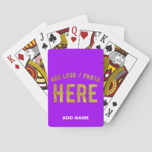 STYLISH MODERN CUSTOMIZABLE VIOLET VERIFIED BRAND POKER CARDS