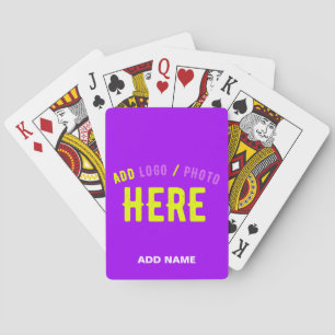 STYLISH MODERN CUSTOMIZABLE VIOLET VERIFIED BRAND POKER CARDS