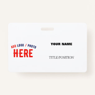 STYLISH MODERN CUSTOMIZABLE WHITE BRAND RECTANGLE BADGE