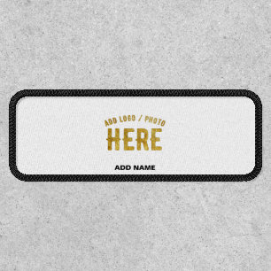 STYLISH MODERN CUSTOMIZABLE WHITE BRAND RECTANGLE PATCH