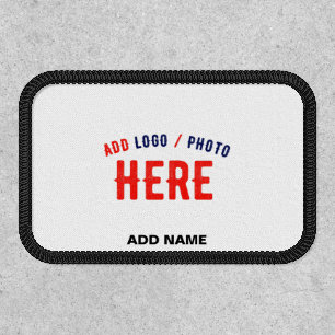 STYLISH MODERN CUSTOMIZABLE WHITE BRAND RECTANGLE PATCH