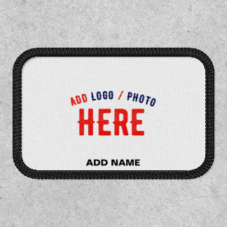 STYLISH MODERN CUSTOMIZABLE WHITE BRAND RECTANGLE PATCH