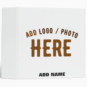 STYLISH MODERN CUSTOMIZABLE WHITE VERIFIED BRANDED 3 RING BINDER