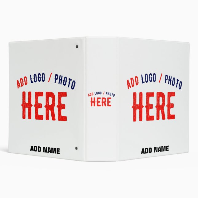 STYLISH MODERN CUSTOMIZABLE WHITE VERIFIED BRANDED 3 RING BINDER (Background)