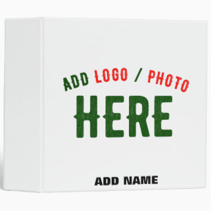 STYLISH MODERN CUSTOMIZABLE WHITE VERIFIED BRANDED 3 RING BINDER