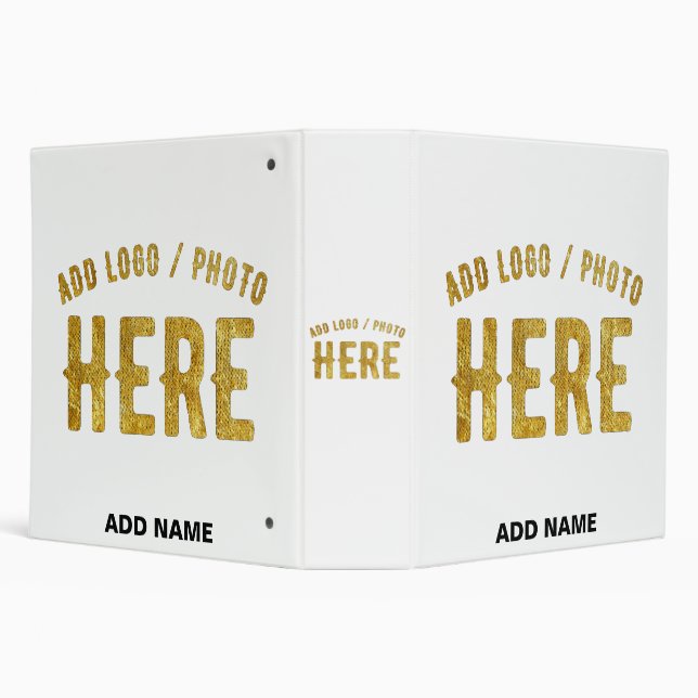 STYLISH MODERN CUSTOMIZABLE WHITE VERIFIED BRANDED 3 RING BINDER (Background)