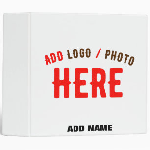 STYLISH MODERN CUSTOMIZABLE WHITE VERIFIED BRANDED 3 RING BINDER