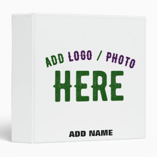 STYLISH MODERN CUSTOMIZABLE WHITE VERIFIED BRANDED 3 RING BINDER