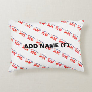 STYLISH MODERN CUSTOMIZABLE WHITE VERIFIED BRANDED ACCENT PILLOW