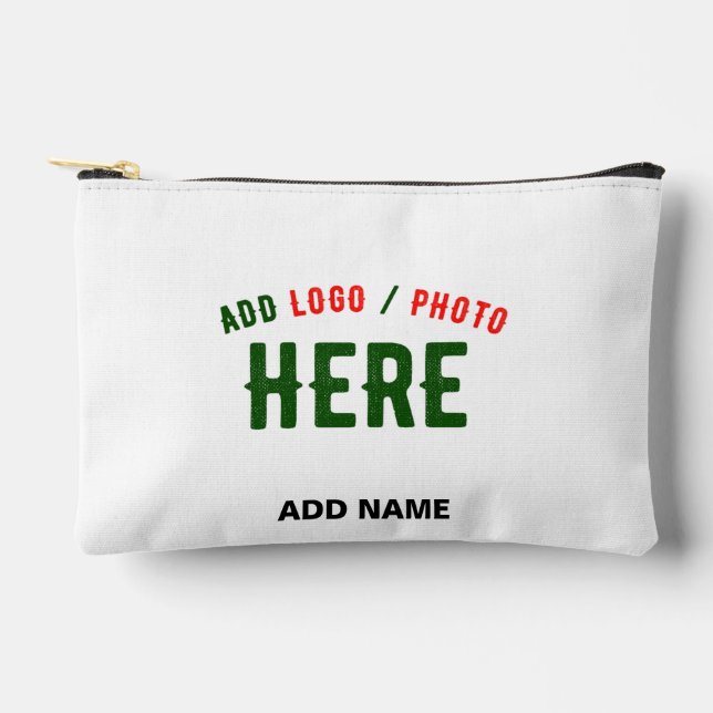 STYLISH MODERN CUSTOMIZABLE WHITE VERIFIED BRANDED ACCESSORY POUCH (Front)