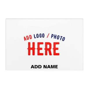 STYLISH MODERN CUSTOMIZABLE WHITE VERIFIED BRANDED ACRYLIC PRINT