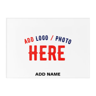 STYLISH MODERN CUSTOMIZABLE WHITE VERIFIED BRANDED ACRYLIC PRINT