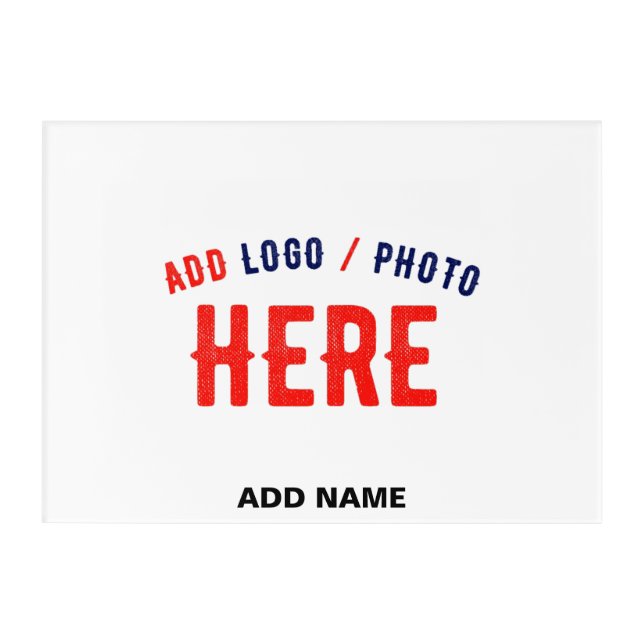 STYLISH MODERN CUSTOMIZABLE WHITE VERIFIED BRANDED ACRYLIC PRINT (Front)