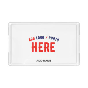 STYLISH MODERN CUSTOMIZABLE WHITE VERIFIED BRANDED ACRYLIC TRAY