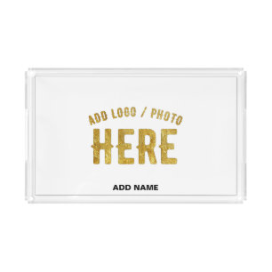 STYLISH MODERN CUSTOMIZABLE WHITE VERIFIED BRANDED ACRYLIC TRAY