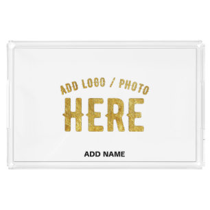 STYLISH MODERN CUSTOMIZABLE WHITE VERIFIED BRANDED ACRYLIC TRAY
