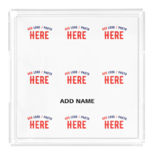 STYLISH MODERN CUSTOMIZABLE WHITE VERIFIED BRANDED ACRYLIC TRAY
